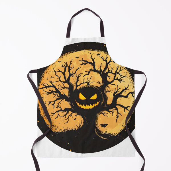 Item preview, Jack-O'-Lantern Tree Under a Glowing Full Moon designed and sold by CharmingQuill.