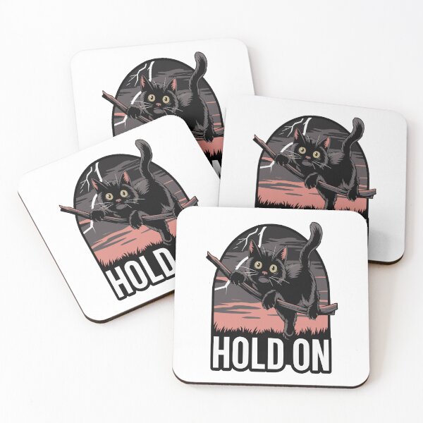 Item preview,  Black Cat Holding On designed and sold by DashBliss.