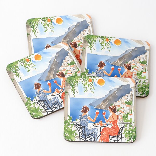 Item preview, Aperitivo in Amalfi Watercolor designed and sold by Magnolia Valley Art.