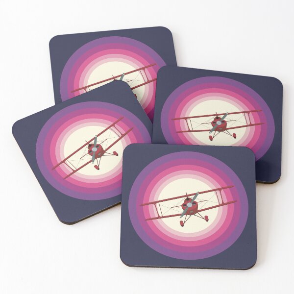 Item preview, Pitts Biplane Flying in Purple Sunset Sky Aviation Design designed and sold by skye-studio.
