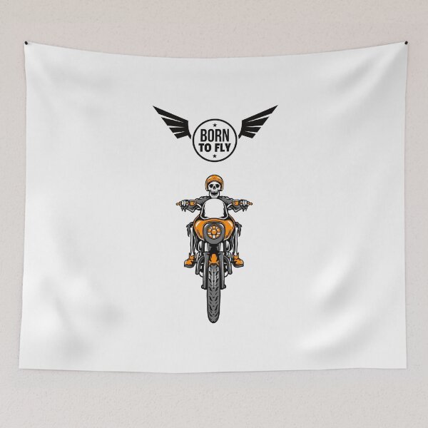 Item preview, Skeleton Motorcycle Born to Fly designed and sold by FanFest.