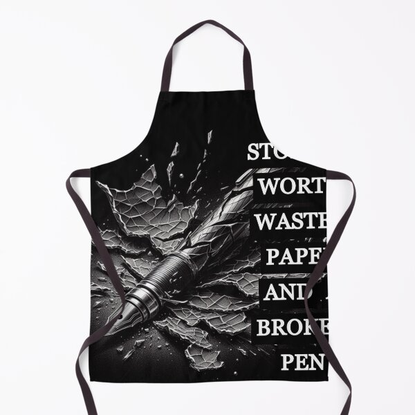 Item preview, wasted paper and a broken pen. designed and sold by storefunnypets.