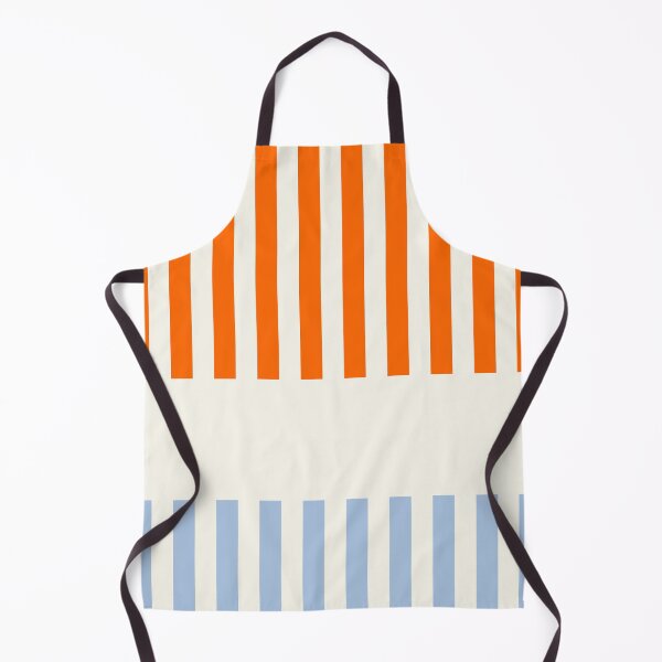 Item preview, Minimal Geometric Rectangles Lines 03 | Abstract Pattern Mid Century Stripes Orange Light Blue Coastal designed and sold by MarleneCanto.