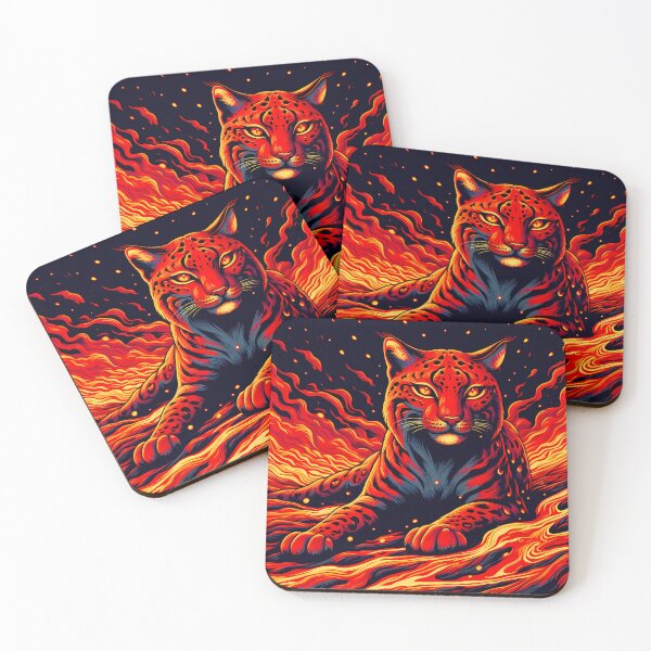 Item preview, Lava Fire Lynx, Ai Generated Art  designed and sold by ACC .