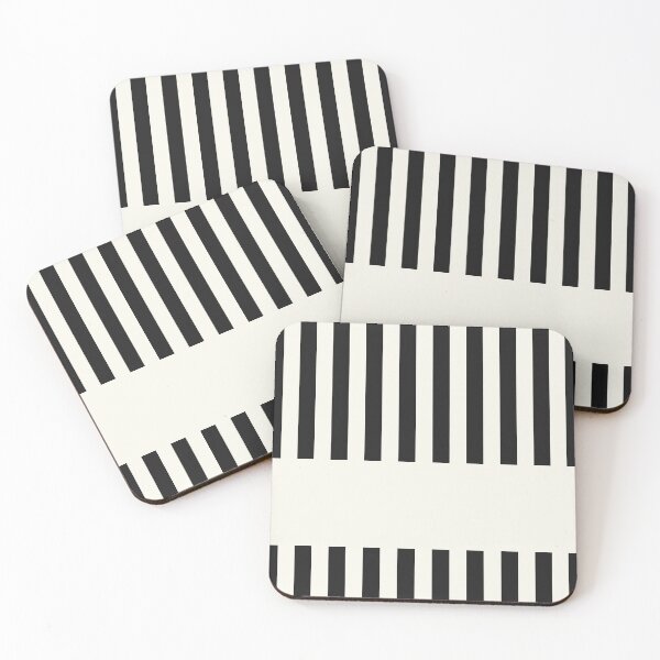 Item preview, Minimal Geometric Rectangles Lines 03 | Abstract Pattern Mid Century Stripes Black White Coastal designed and sold by MarleneCanto.