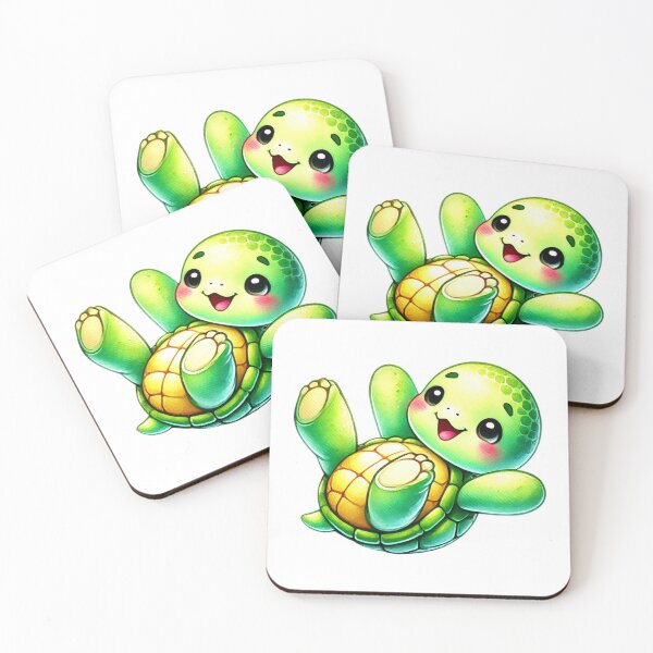 Item preview, Adorable Baby Turtle Smiling Illustration designed and sold by Little Care Studio.