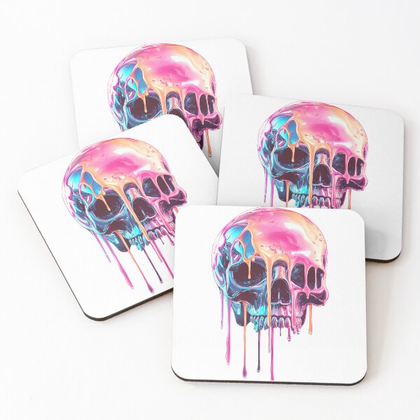 Item preview, Surreal Neon Dripping Skull designed and sold by PixelReverb.