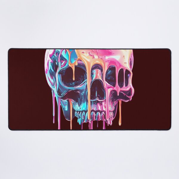 Item preview, Surreal Neon Dripping Skull designed and sold by PixelReverb.
