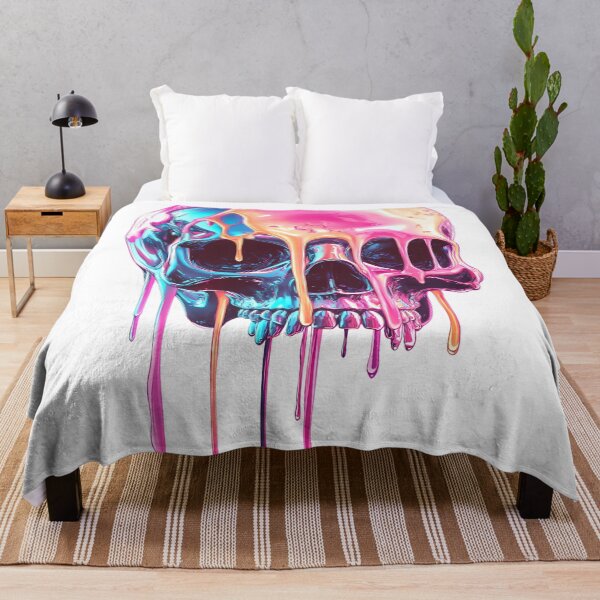 Item preview, Surreal Neon Dripping Skull designed and sold by PixelReverb.