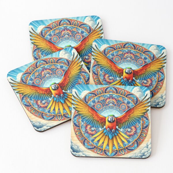 Item preview, Majestic Parrot Mandala: Vibrant Nature and the Power of Flight designed and sold by BubbleCare.