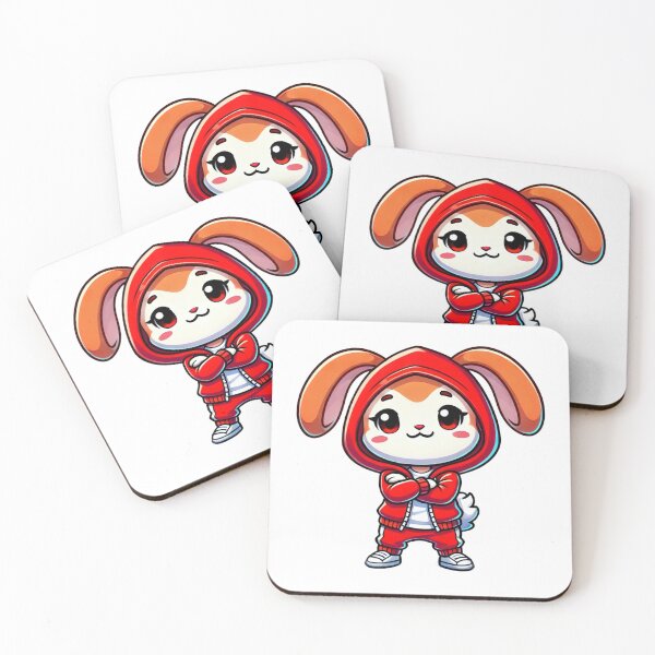 Item preview, Cool Bunny in Red Hoodie Illustration designed and sold by Little Care Studio.