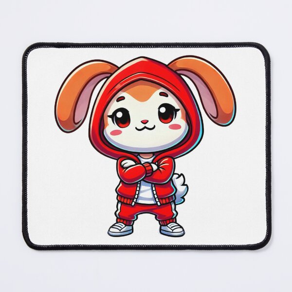 Item preview, Cool Bunny in Red Hoodie Illustration designed and sold by Little Care Studio.