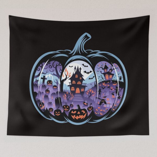 Item preview,  The pumpkin contains three magical Halloween scenes designed and sold by aipaint.