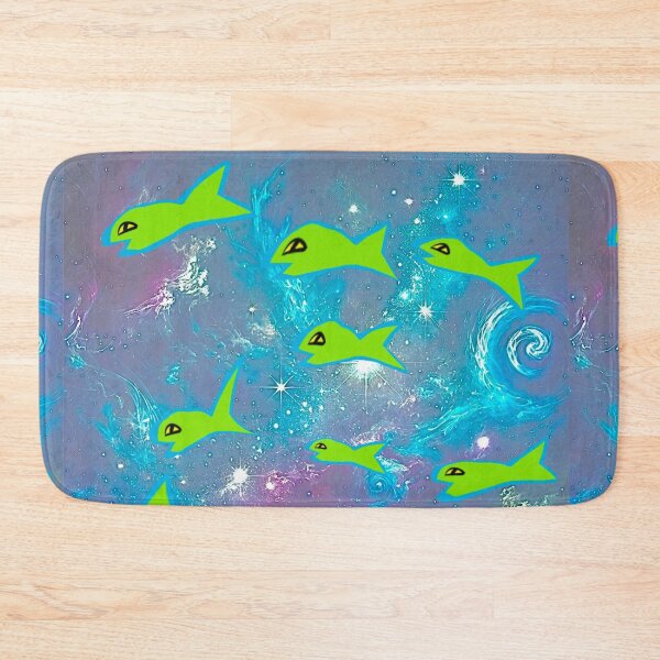 Item preview, Alien fish on a cosmic background designed and sold by Jitterbird.