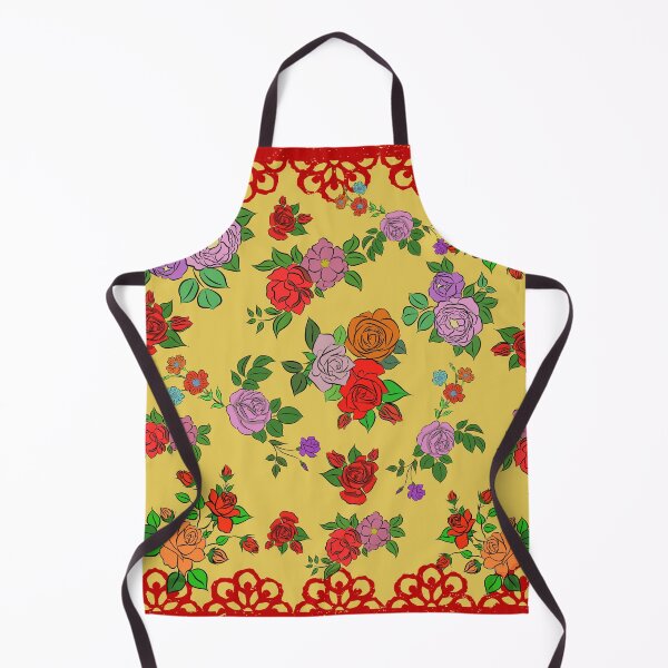 Item preview, Balkan Style Rose Pattern with Yellow Background designed and sold by TurquoiseBird.