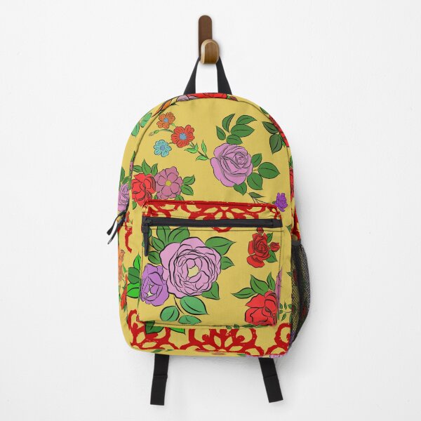 Item preview, Balkan Style Rose Pattern with Yellow Background designed and sold by TurquoiseBird.