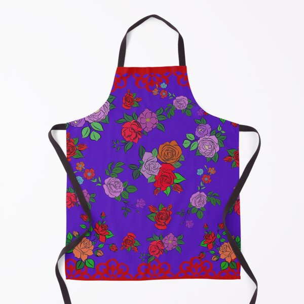 Item preview, Balkan Style Rose Pattern with Purple Background designed and sold by TurquoiseBird.