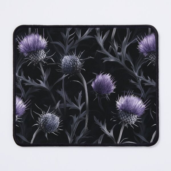 Item preview, Purple Thistles Flowering in Moonlight  designed and sold by LabMandala.