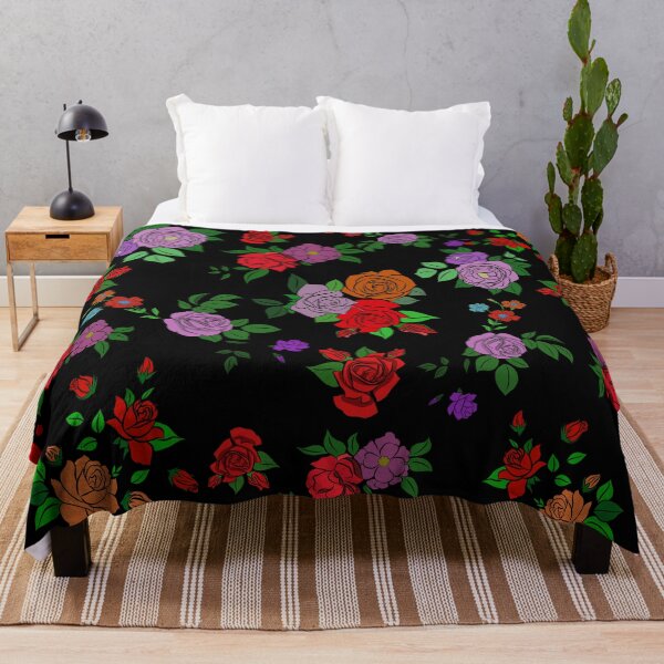 Item preview,  Balkan Style Rose Pattern with Black Background designed and sold by TurquoiseBird.