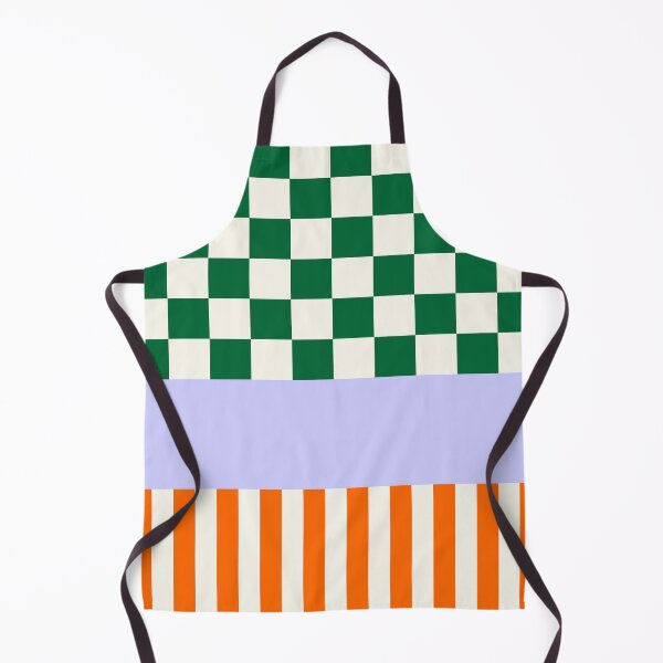 Item preview, Minimal Geometric Multiple Patterns 01 | Abstract Cool Pattern Mid Century Green Lavender Orange Checkered designed and sold by MarleneCanto.