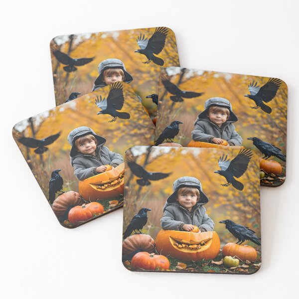 Item preview, Little boy surrounded by crows designed and sold by Myfeathers.