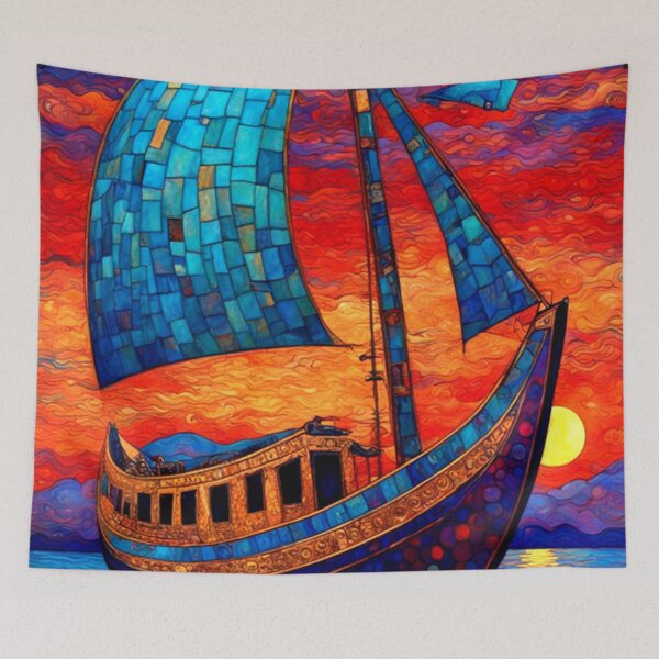 Item preview, Ancient Egyptian Ship Art  designed and sold by TheDarkWardrobe.