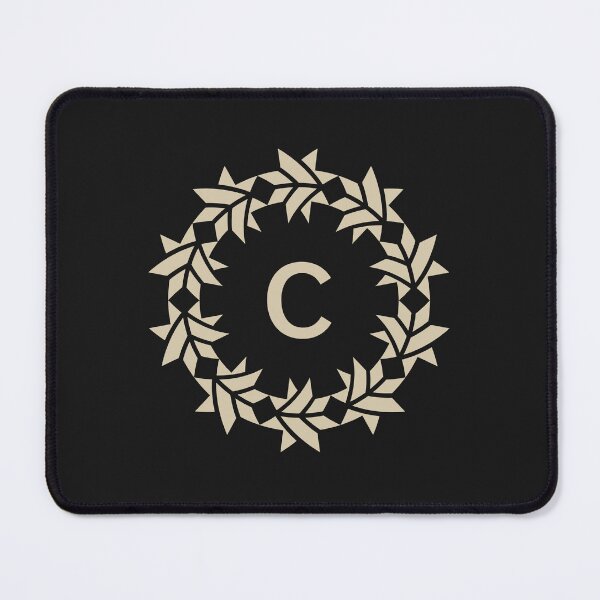 Item preview, Letter C floral wreath ornamental emblem designed and sold by rasagamastore.