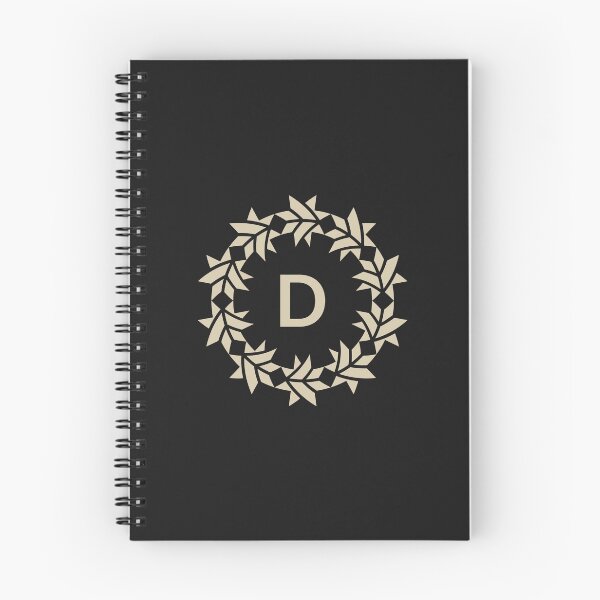 Item preview, Letter D floral wreath ornamental emblem designed and sold by rasagamastore.
