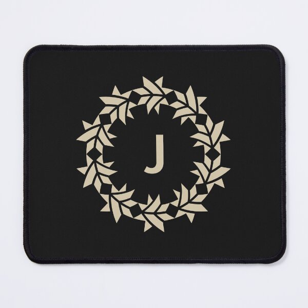Item preview, Letter J floral wreath ornamental emblem designed and sold by rasagamastore.