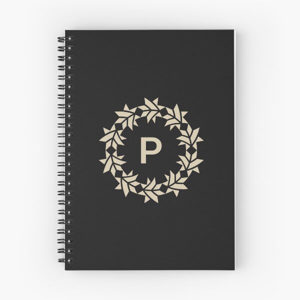Item preview, Letter P floral wreath ornamental emblem designed and sold by rasagamastore.