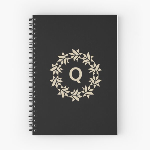 Item preview, Letter Q floral wreath ornamental emblem designed and sold by rasagamastore.
