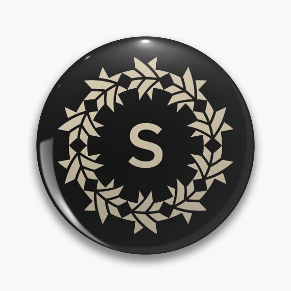 Item preview, Letter S floral wreath ornamental emblem designed and sold by rasagamastore.