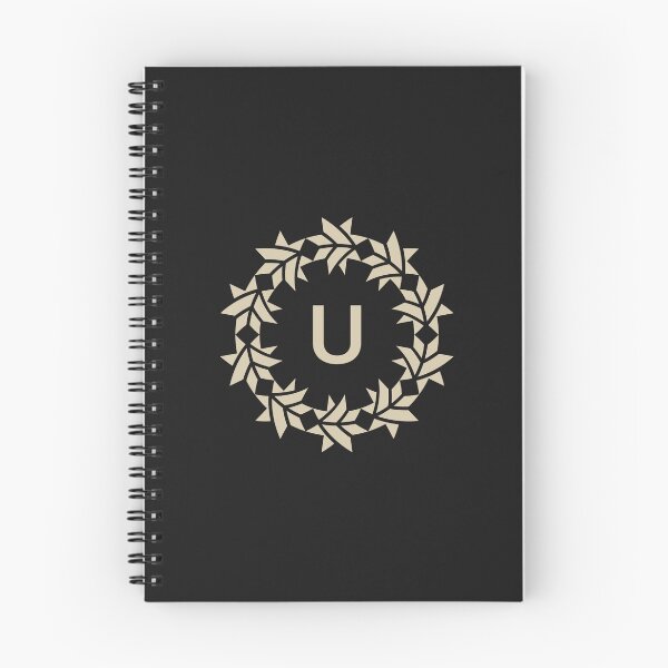 Item preview, Letter U floral wreath ornamental emblem designed and sold by rasagamastore.