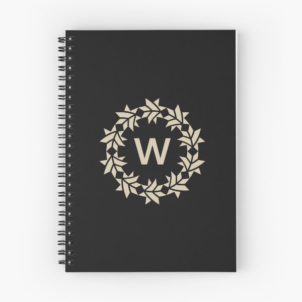 Item preview, Letter W floral wreath ornamental emblem designed and sold by rasagamastore.