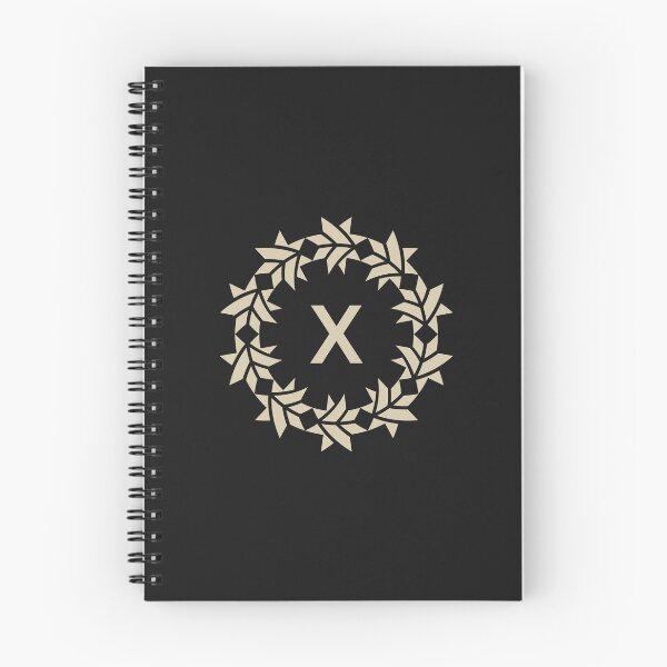 Item preview, Letter X floral wreath ornamental emblem designed and sold by rasagamastore.