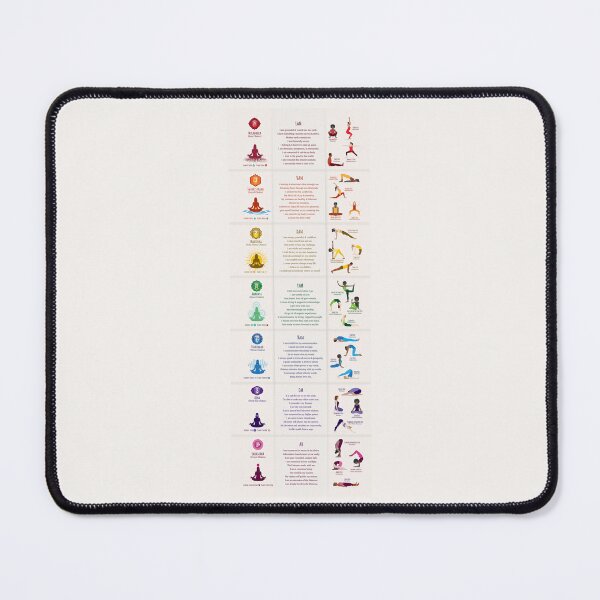 Item preview, Seven Chakra Yoga Poses & Affirmations Yoga Mat - 87LBG designed and sold by chakraplaza.