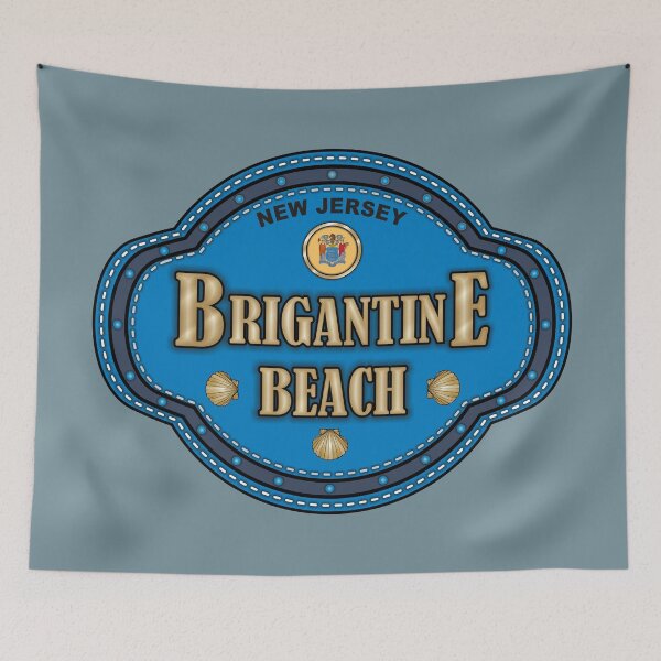 Item preview, Brigantine Beach NJ stitching effect designed and sold by studioss76.