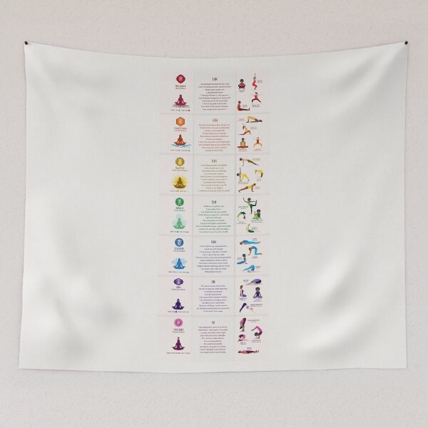 Item preview, Seven Chakra Yoga Poses & Affirmations Yoga Mat - 87LBG designed and sold by chakraplaza.
