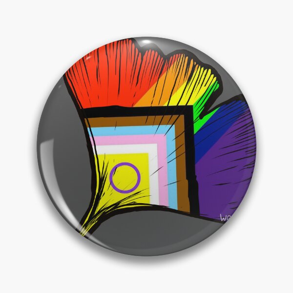 Item preview, Progress Pride Ginkgo Leaf designed and sold by TheWQC.