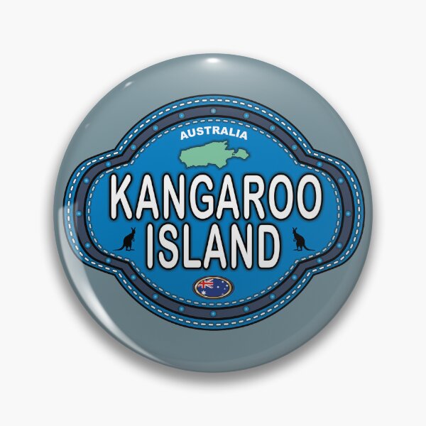 Item preview, Kangaroo Island South Australia stitching effect emblem designed and sold by studioss76.
