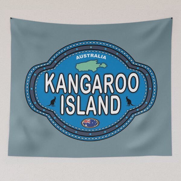 Item preview, Kangaroo Island South Australia stitching effect emblem designed and sold by studioss76.