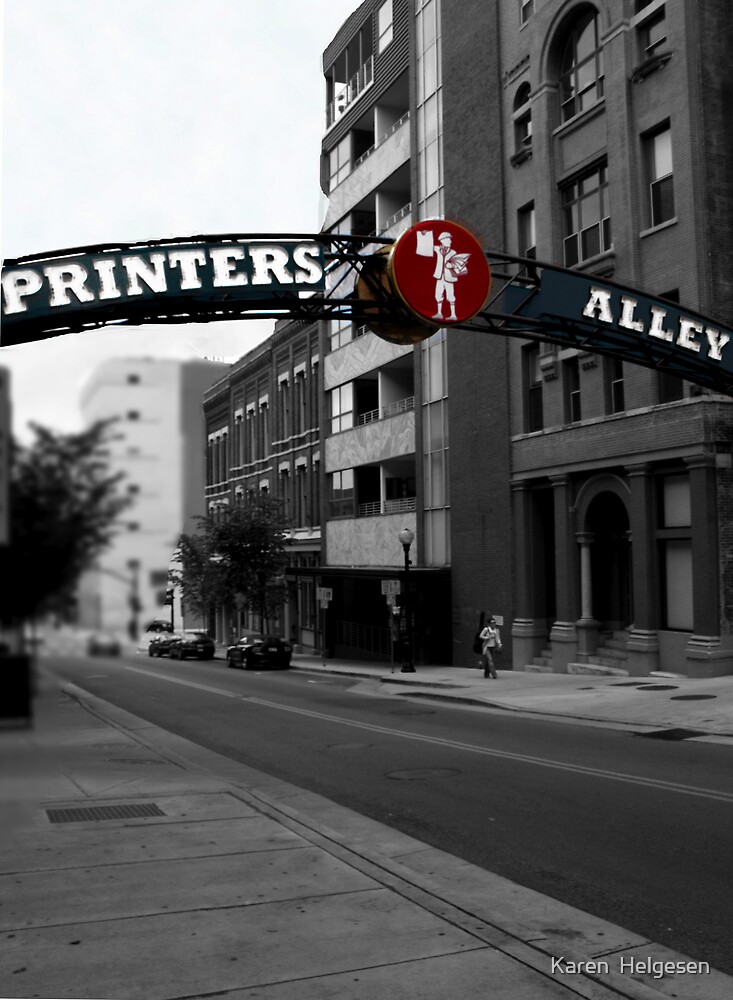 "Printer's Alley" by Karen Helgesen Redbubble