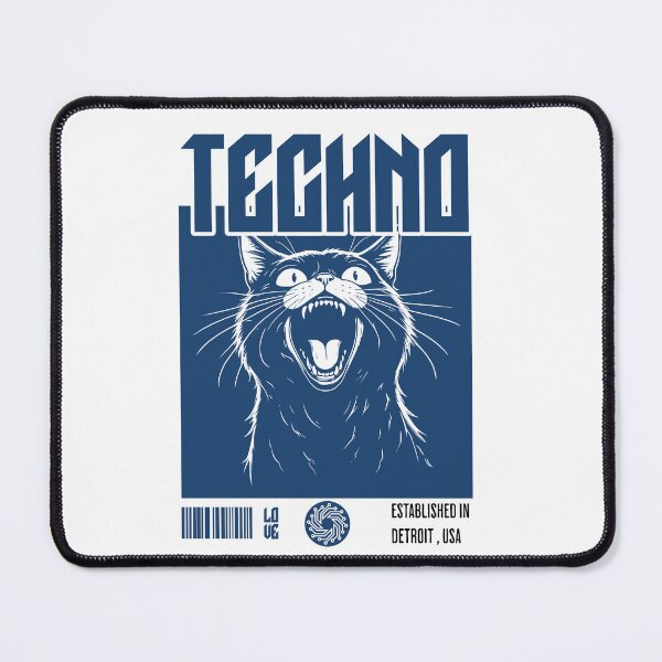 Item preview, TECHNO  - Cat Fangs (Navy)  designed and sold by Discothreadz.