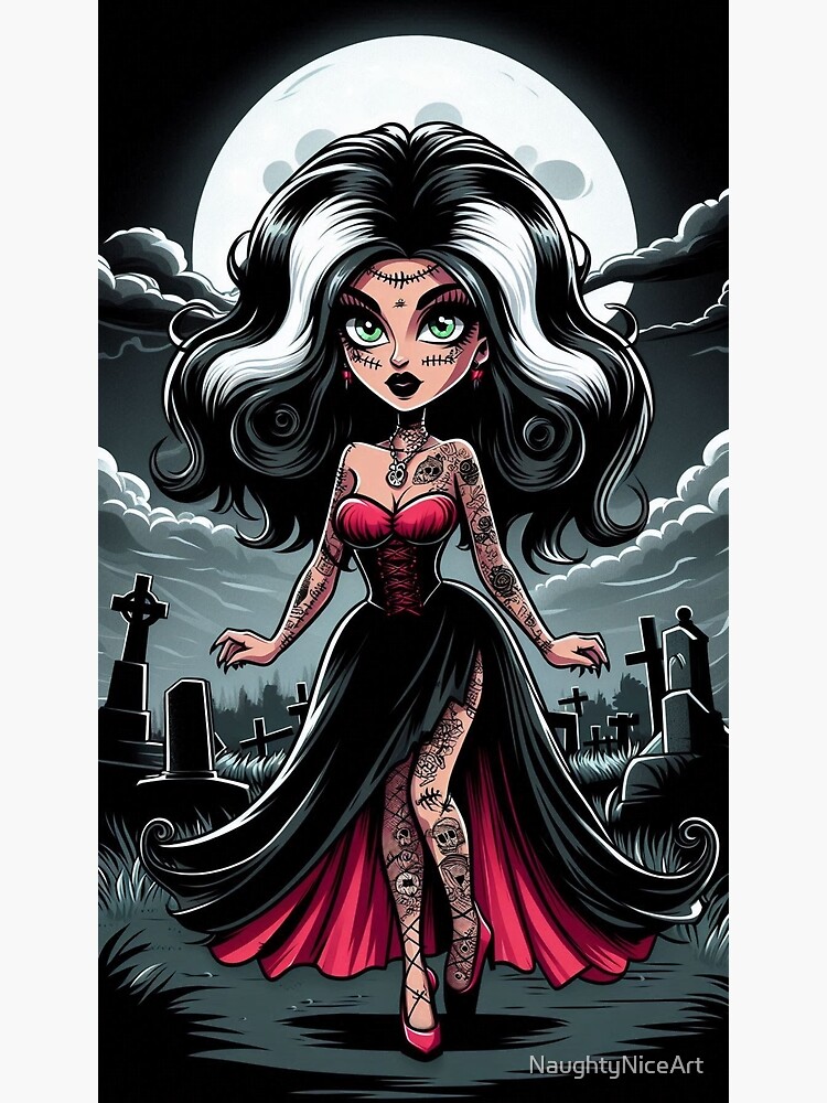 Thumbnail 3 of 3, Poster, Frightful Bride designed and sold by NaughtyNiceArt.