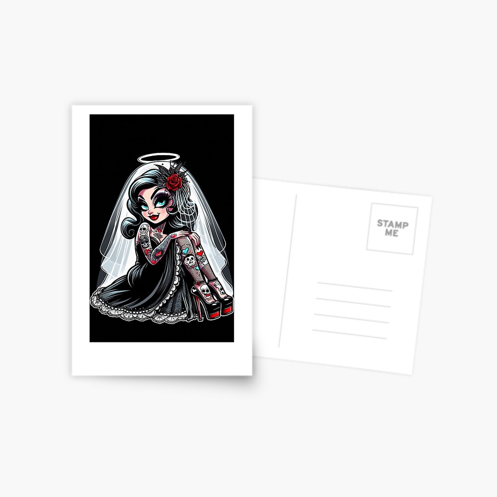 Item preview, Postcard designed and sold by NaughtyNiceArt.