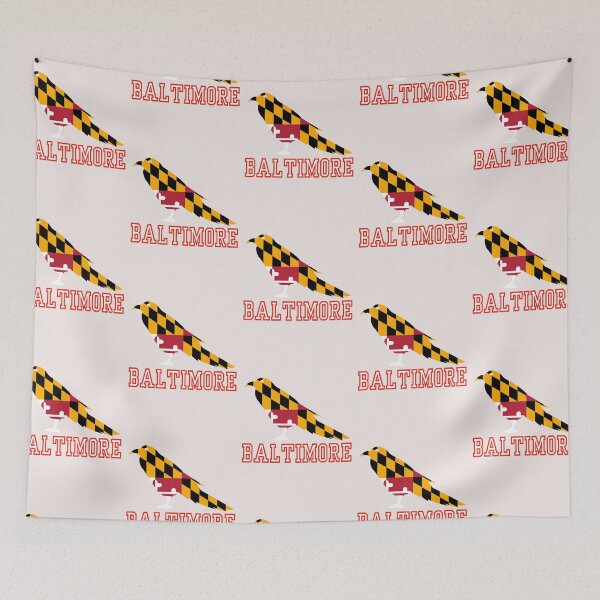Item preview,  Baltimore raven with Maryland flag for vacation lovers 2024 designed and sold by erozzz.