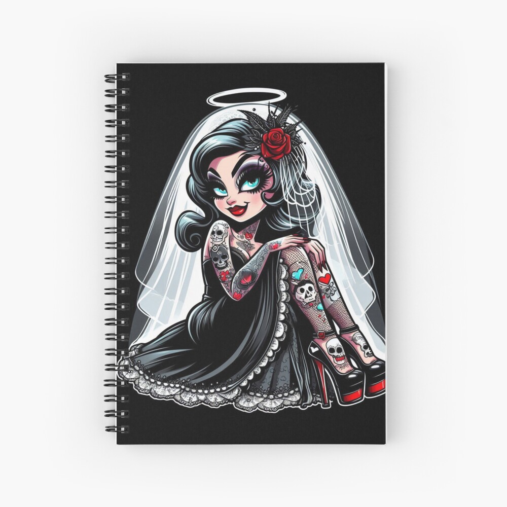 Item preview, Spiral Notebook designed and sold by NaughtyNiceArt.