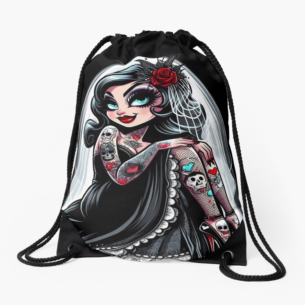 Item preview, Drawstring Bag designed and sold by NaughtyNiceArt.
