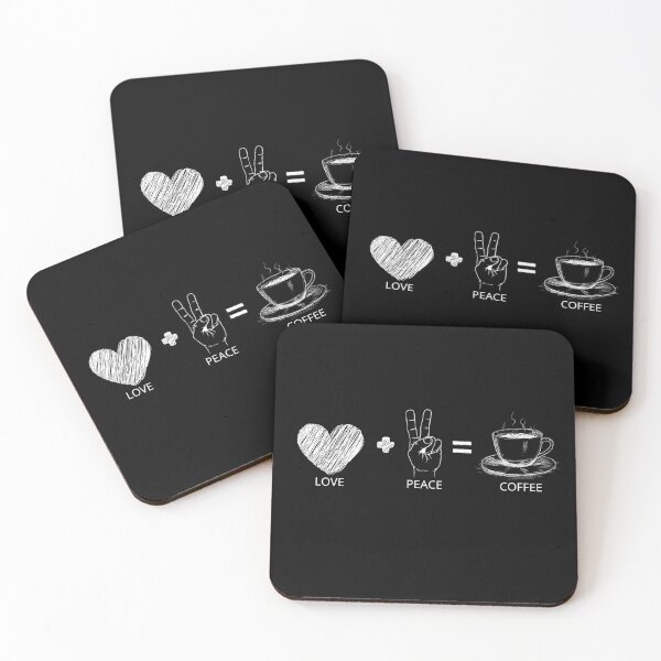 Item preview, Love plus Peace equals Coffee designed and sold by ivonnerd.