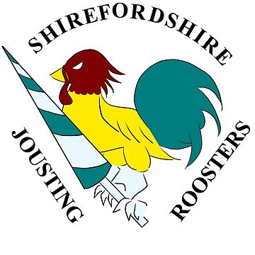Artwork thumbnail, Shirefordshire Jousting Roosters (With Text) by astroauroran
